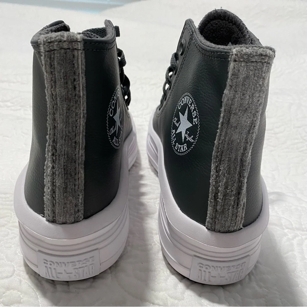 Converse Chuck Taylor All Star Move Cozy Utility Sneakers Iron Grey Platform - Picture 6 of 10